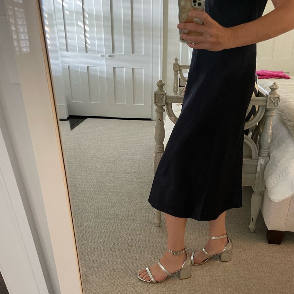 Schutz Silver block heel Size 11